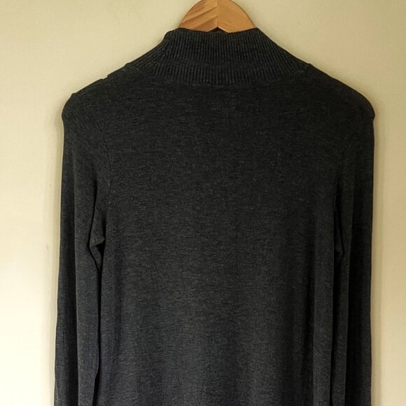 Eileen Fisher Viscose Jersey Mock Neck Tunic Top, Ash Gray, Size XS - Picture 3 of 8